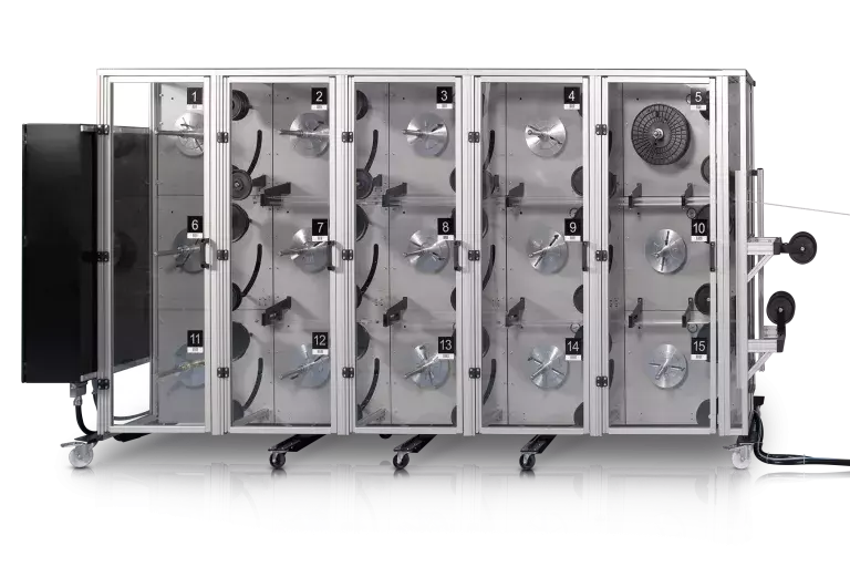 Machine in Silver with multiple wires going in different phase of machine